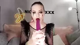 nicolettxxx rough face fuck dildo deepthroat