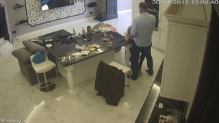 60-01. Young pair sex on kitchen