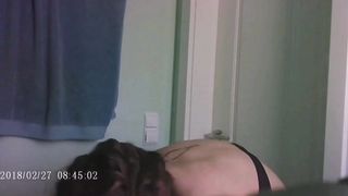 Big Tits Teen Girlfriend spied while changing Big Nipples