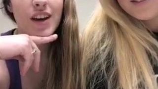 Two teens flashing big boobs on Periscope