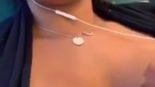 Dumb Latina Cunt Shows Off Big Tits & Strips Train Bathroom!