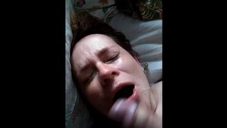 MATURE WOMAN FUCKS WITH a YOUNG GUY AND CUMPS IN MOUTH