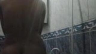 Egyptian teen taking shower fully naked