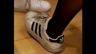 ImageSet Pretty Teen Whit Black Pantyhose & Adidas Sneackers