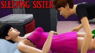 Brother Mounts Sleeping Teenie Sister After Playing A Computer Game - Family Sex Taboo - Adult Video - Forbidden Sex