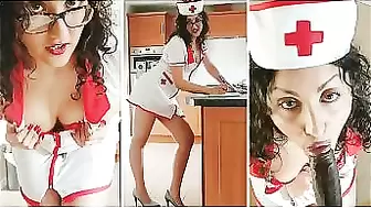 Dirty jizz bank nurse collects patient's sample with her mouth - deepthroat oral sex with huge cums on swallow SELF PERSPECTIVE