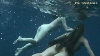 Underwater swimming skanks on Tenerife