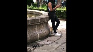 MONEY for SEX,Mexican Teeny on the Streets is Waiting for her Bf and I Pay Her! BUTT IN PUBLIC.