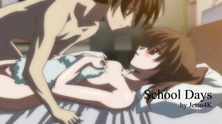 School Days Game - MASSIVE Sex Tape [2d Anime, 4K A.I. Upscaled, Uncensored]