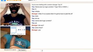 Omegle slut with mask shows massive nipples ( cougar sex tape )