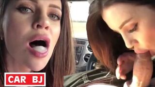 SET OF CAR BJ SWALLOW - Street Chicks Finish Blowjobs Jizz Mouth AMATEURS BITCHES CAR CUM-SHOT