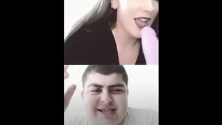 THE TURKISH SKANK WHO LOST CLAIM - GIVES a ORAL SEX TO HER LIVE ON INSTAGRAM