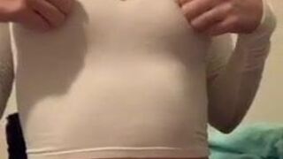 Slut Teasing Her Boobs For 30min On Periscope