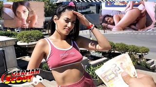 GERMAN SCOUT - FIT HISPANIC YOUNGSTER PENELOPE LET PUFFY TITTIES SLIP AND TALK TO FUCK AT MODEL JOB