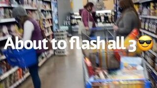Penis Flash six different women in Walmart