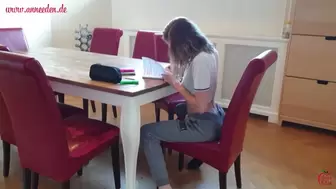 Fucking instead of Studying - Alluring Student is Allowed to Blow Jizz